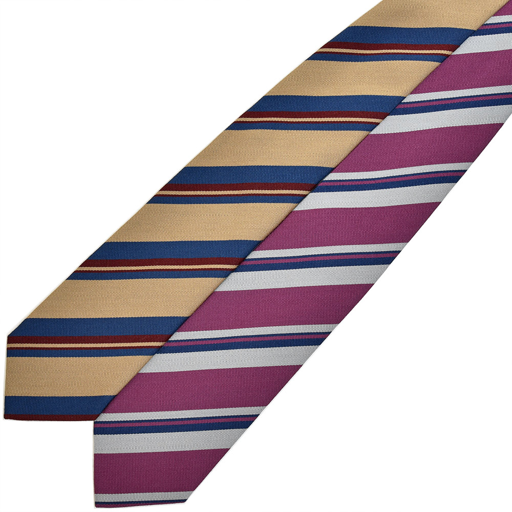 STILE LATINO(スティレ ラティーノ)<br>ヴァージンウール シルク ストライプ タイ 38236005025