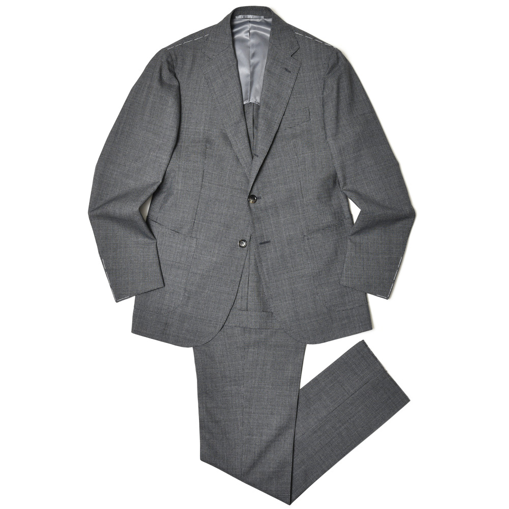 STILE LATINO(スティレ ラティーノ)<br>VINCENZO ウール トロピカル ハウンドトゥース 1プリーツ シングル3Bスーツ 37145001025