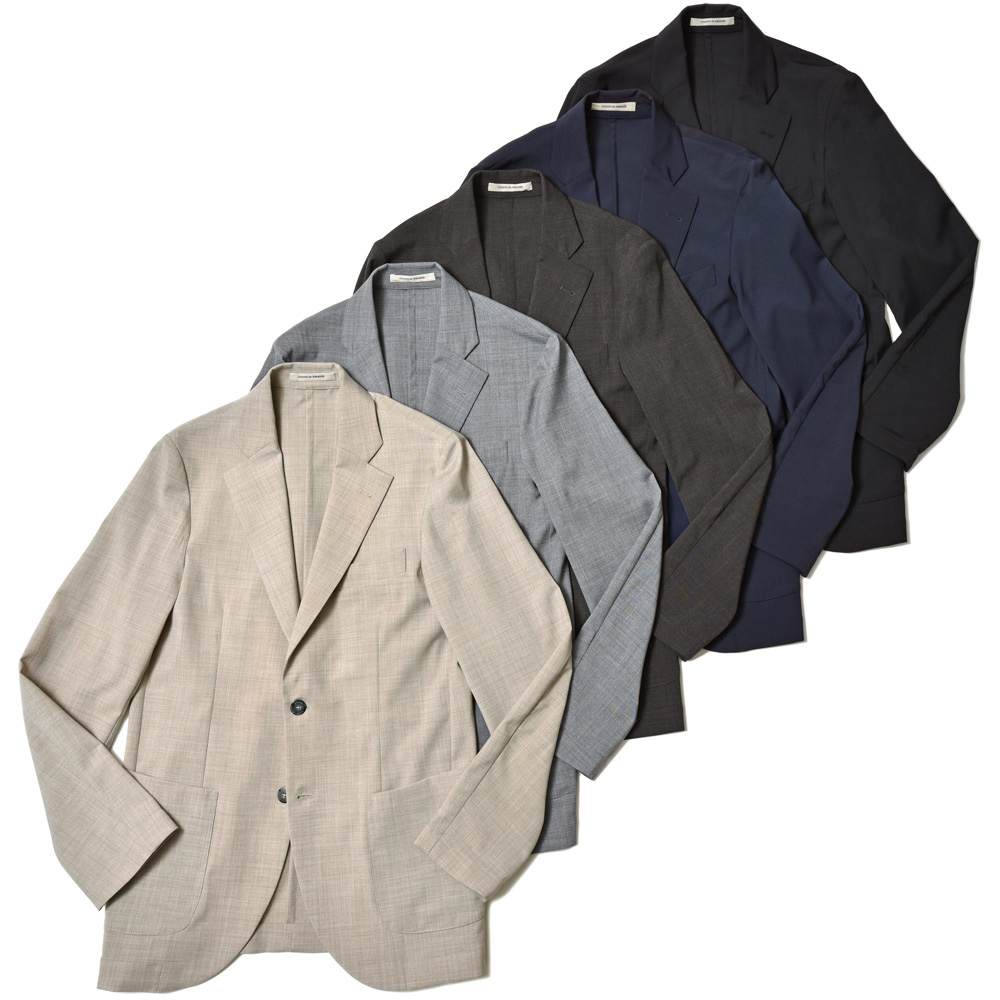 giab's ARCHIVIO(ジャブス アルキヴィオ)<br>ring別注 STROZZI テクノウール ストレッチ セットアップ対応 シングル2Bジャケット A6425 37041001117