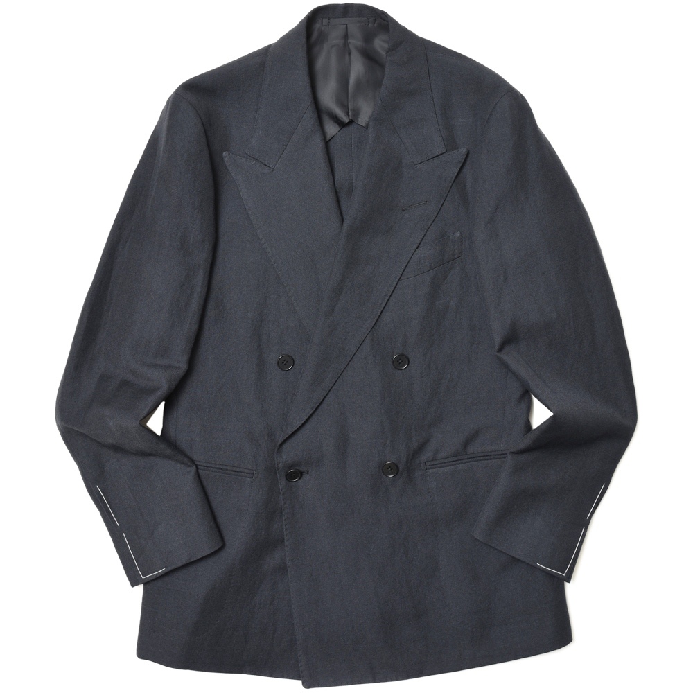 garoh(ガロウ)<br>jacket03 ウール リネン 4Bダブルジャケット 37041800217