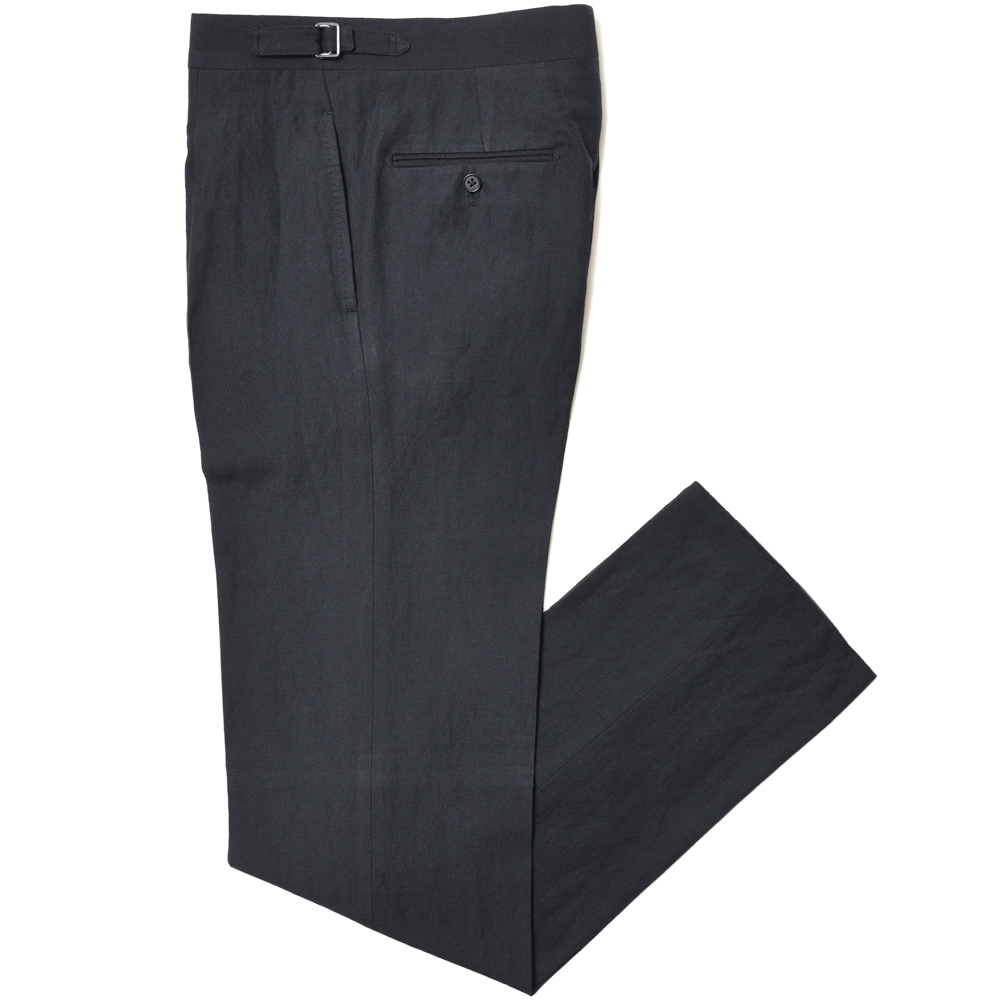 garoh(ガロウ)<br>pants03 ウール リネン 1プリーツ サイドアジャスター テーパードパンツ 33041800217