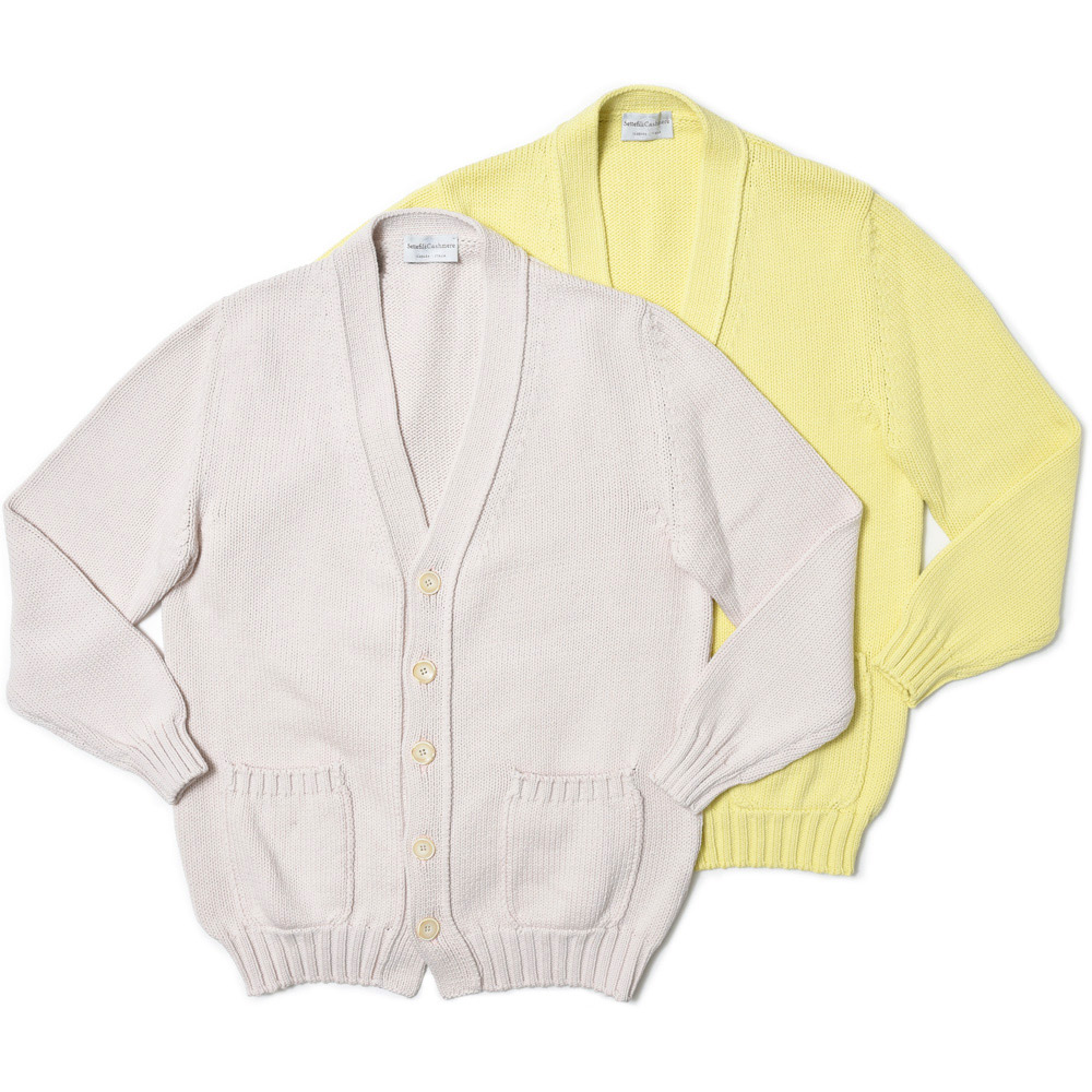Settefili Cashmere(セッテフィーリ カシミア)<br>コットン ナイロン ローゲージ ニットカーディガン 36041003142