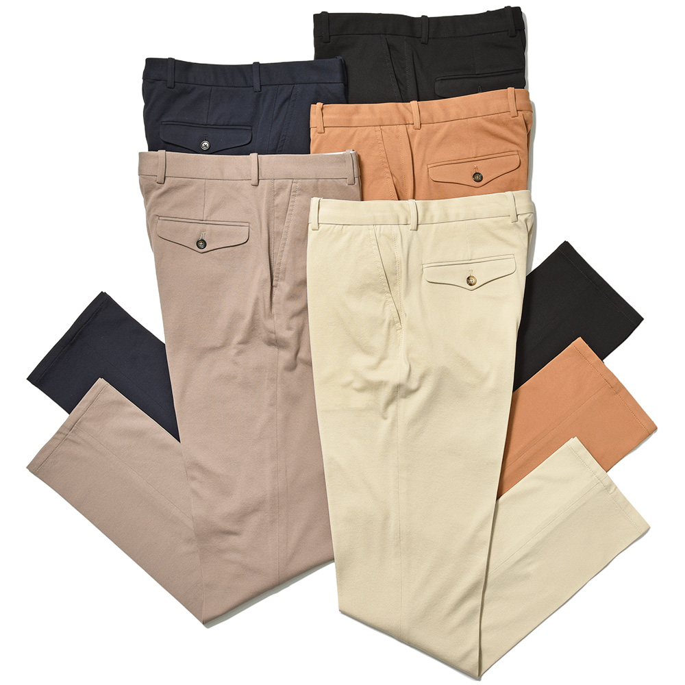 CIRCOLO 1901(チルコロ1901)<br>コットン ストレッチ プレミアムピケ 鹿の子ジャージー セットアップ対応 ノープリーツ パンツ 33041001109