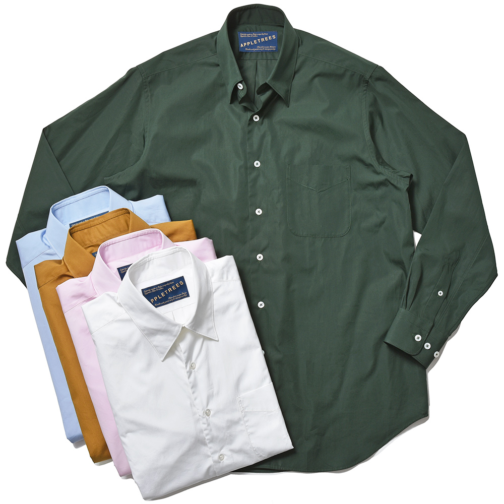 APPLETREES(アップルツリーズ)<br>OPEN TRAVELER SHIRTS コットン ポプリン ヒドゥンボタンダウンカラー シャツ 31041000180