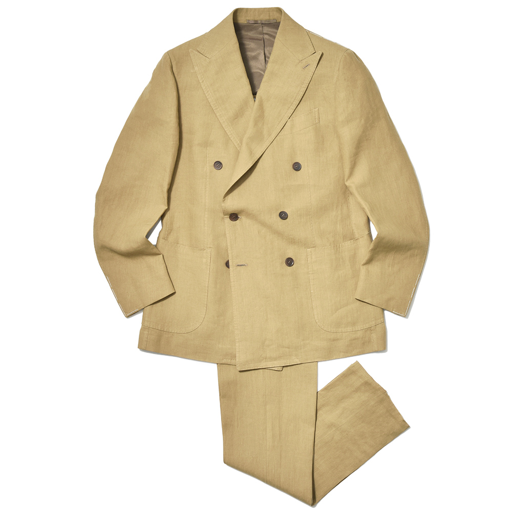 STILE LATINO(スティレ ラティーノ)<br>LEO リネン サイドアジャスター 1プリーツ ダブル6Bスーツ 37145002025