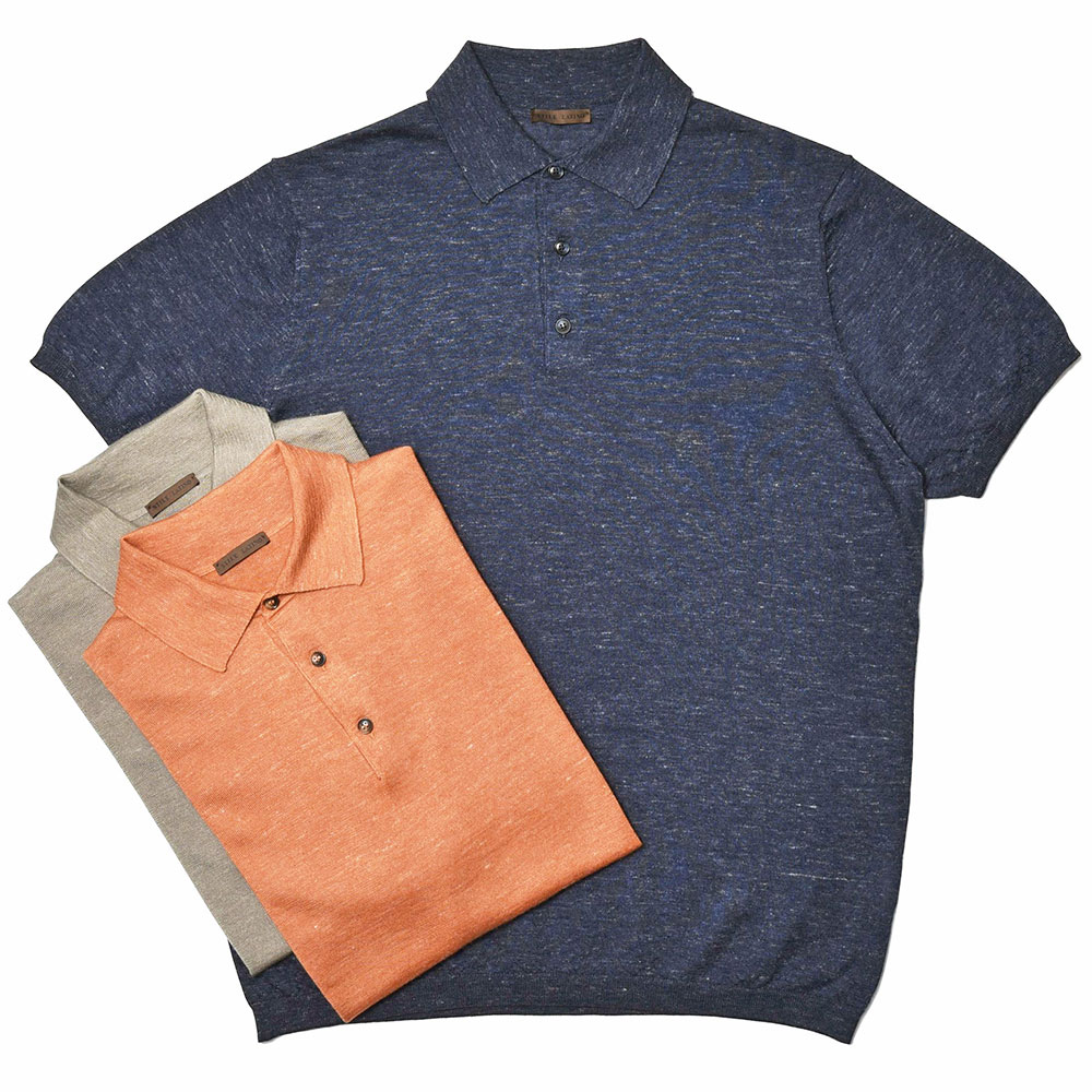 STILE LATINO(スティレ ラティーノ)<br>カシミヤ シルク ヘンプ ニット ポロシャツ 36045000025