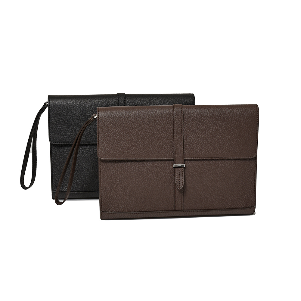 ACATE(アカーテ)<br>BREVA2 ブレバ2 カーフ シュリンクレザー ストラップ クラッチパック 38445001211