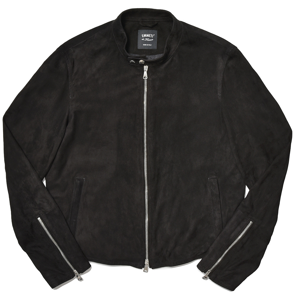 EMMETI(エンメティ)<br>H UOMO アッカ ウォモ ゴート スエード 干場義雅別注 シングルライダース ジャケット 34245001085