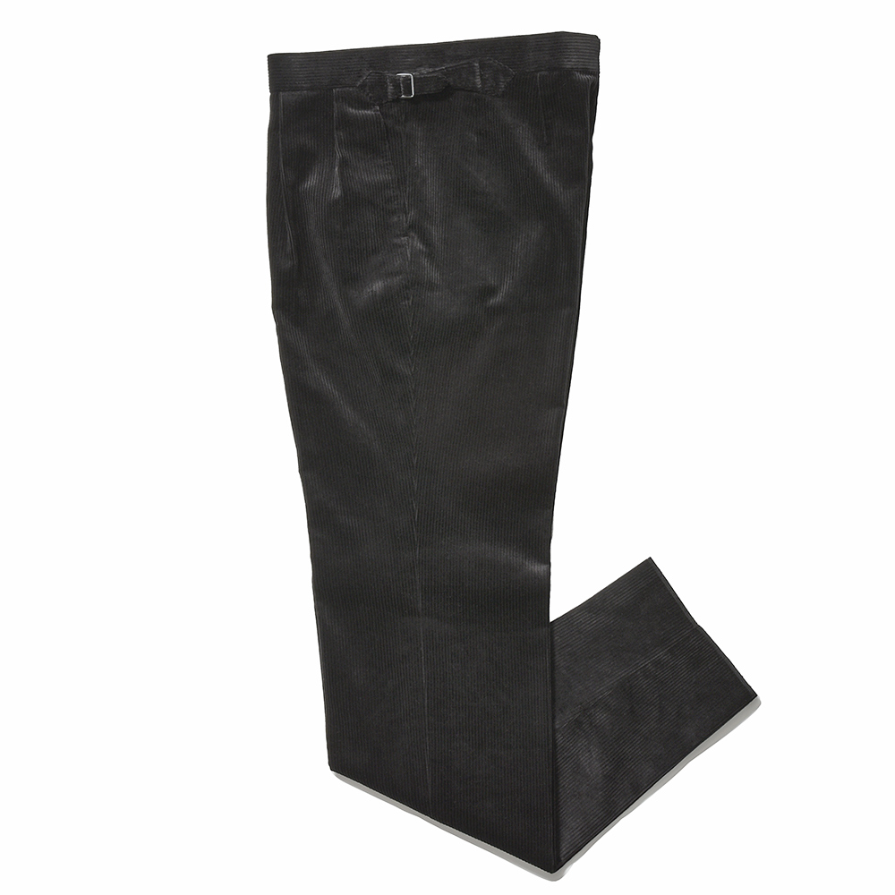 Fumiya Hirano THE TROUSERS(フミヤヒラノトラウザーズ)<br>Brisbane Moss コットン コーデュロイ サイドアジャスター 2インプリーツ ドレスパンツ REGENT 33042008182