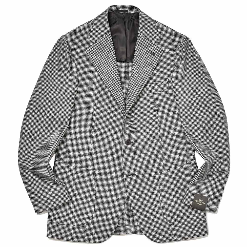 TITO ALLEGRETTO(ティト アレグレット)<br>ヴァージンウール ハウンドトゥース シングル3Bジャケット 37042001142