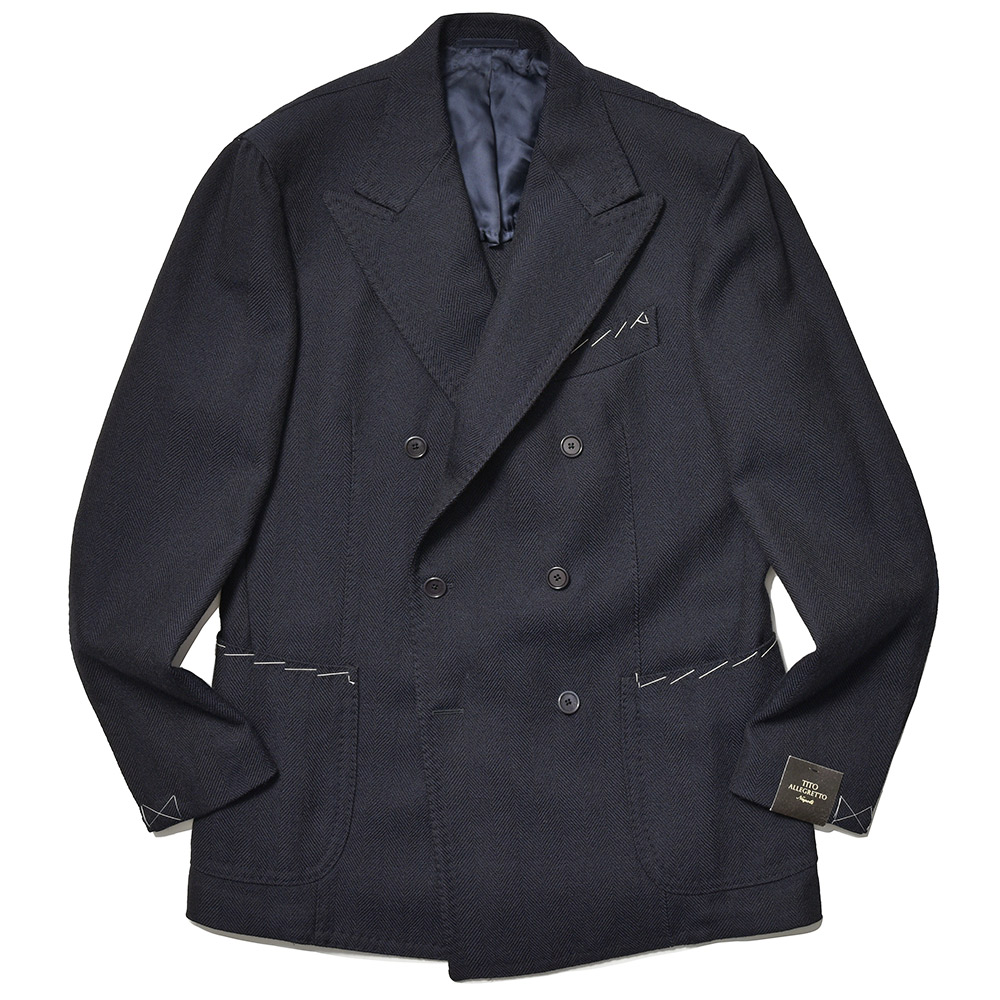 TITO ALLEGRETTO(ティト アレグレット)<br>ヴァージンウール ヘリンボーン ダブル6Bジャケット 37042004142