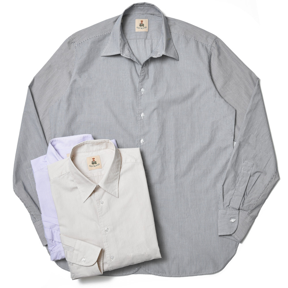 GUY ROVER(ギローバー)<br>コットン ストライプ オーバーサイズ レギュラーカラーシャツ 31042010027