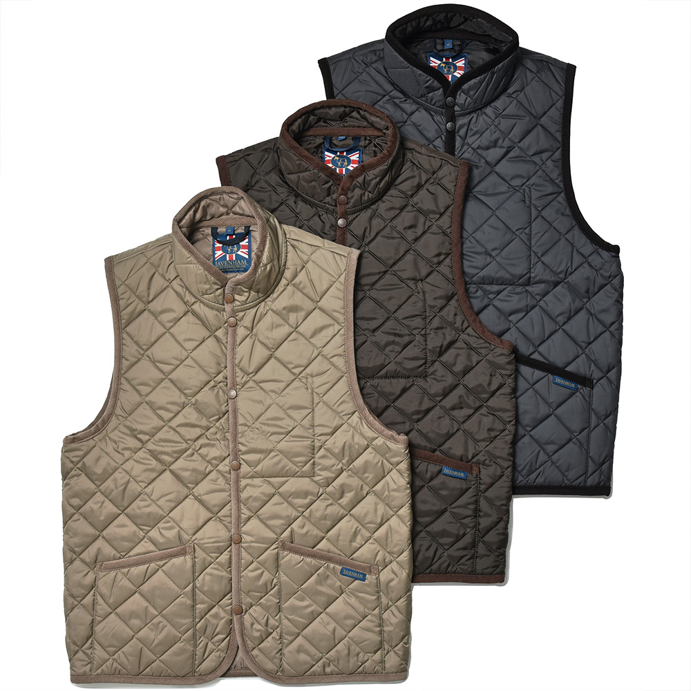 LAVENHAM(ラベンハム)<br>MICKFIELD ミックフィールド ポリエステル キルティング スタンドカラー ベスト 34042000213