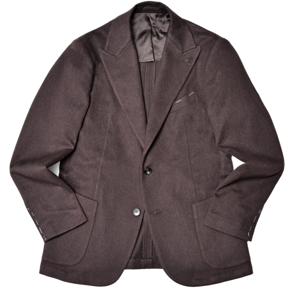 garoh(ガロウ)<br>jacket04 カシミア サキソニー 2Bジャケット(ピークドラペル) 37042800161