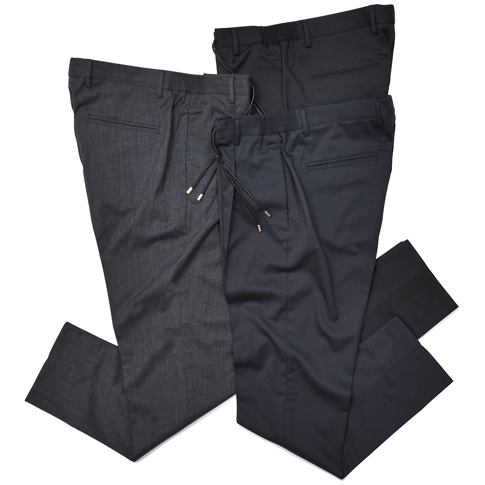 giab's ARCHIVIO(ジャブスアルキヴィオ)<br>ring別注MASACCIO GOLD マサッチョゴールド テクノサキソニー ストレッチ セットアップ対応 1プリーツ パンツ A5654 33042006117