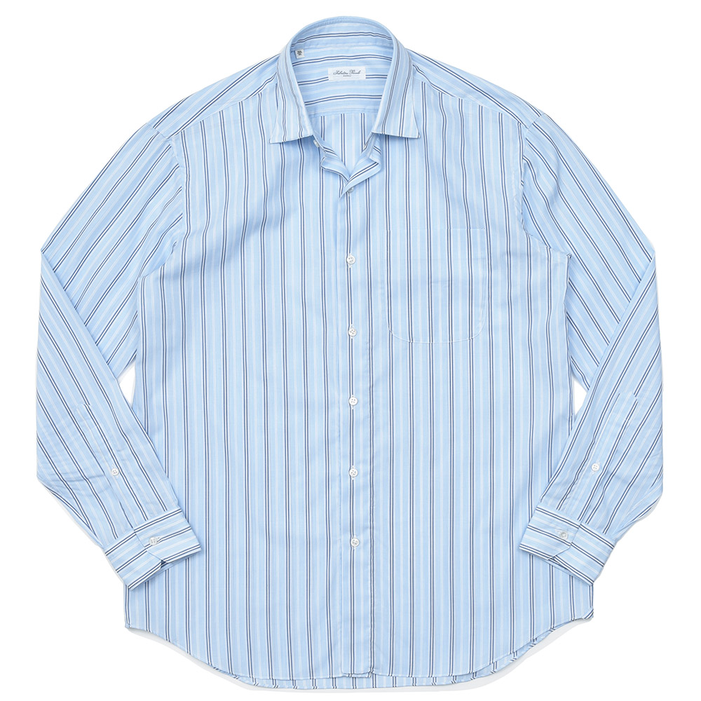 Salvatore Piccolo(サルヴァトーレ ピッコロ)<br>ALBERTO コットン オルタネイトストライプ レギュラーカラーシャツ 31042000025