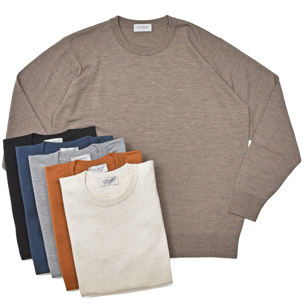 JOHN SMEDLEY(ジョンスメドレー)<br>A4543 エクストラファインメリノウール 24ゲージ クルーネック ニット 36042000030