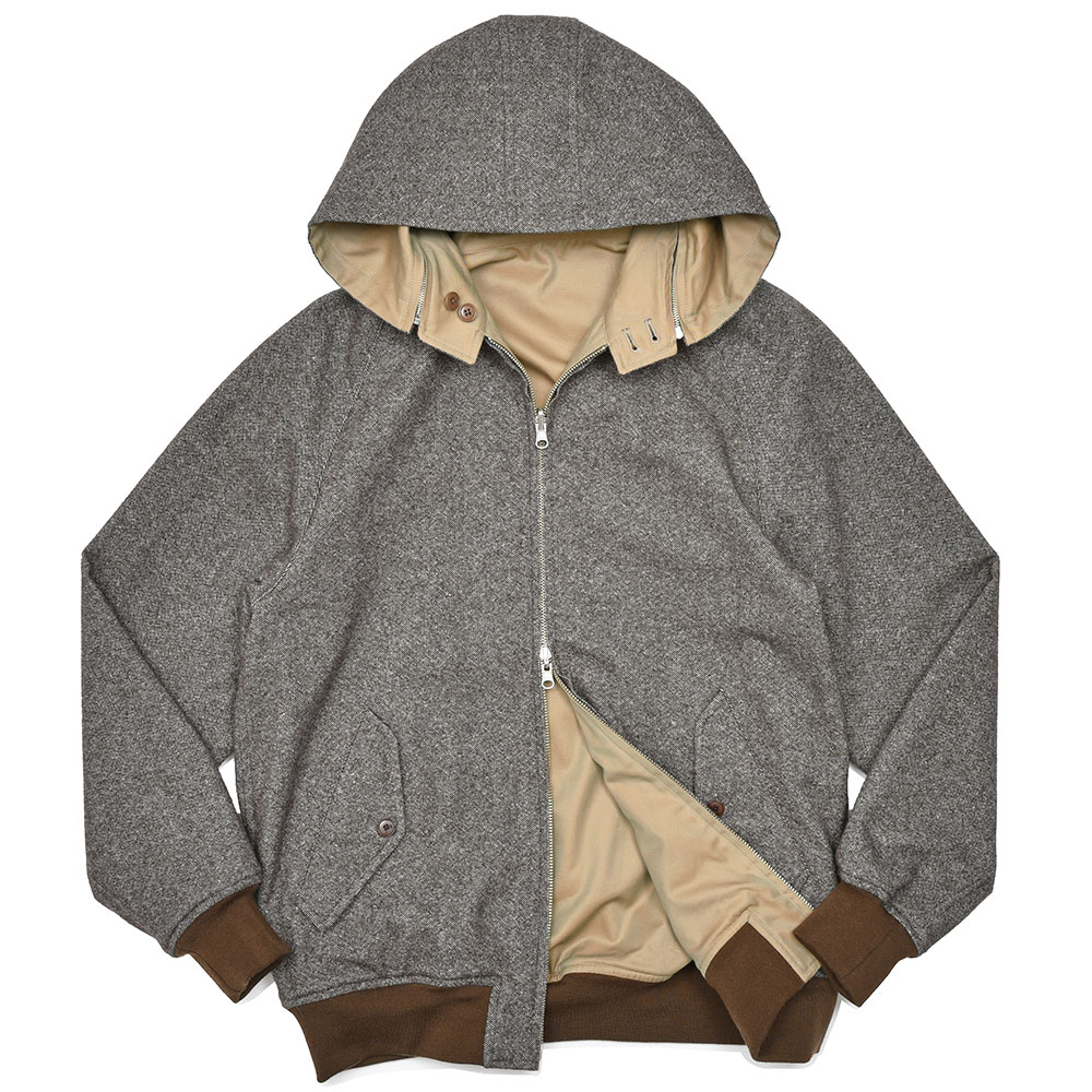 Scye(サイ)<br>ネップツイード×コットンギャバジン リバーシブル ハリントンジャケット 34042003195