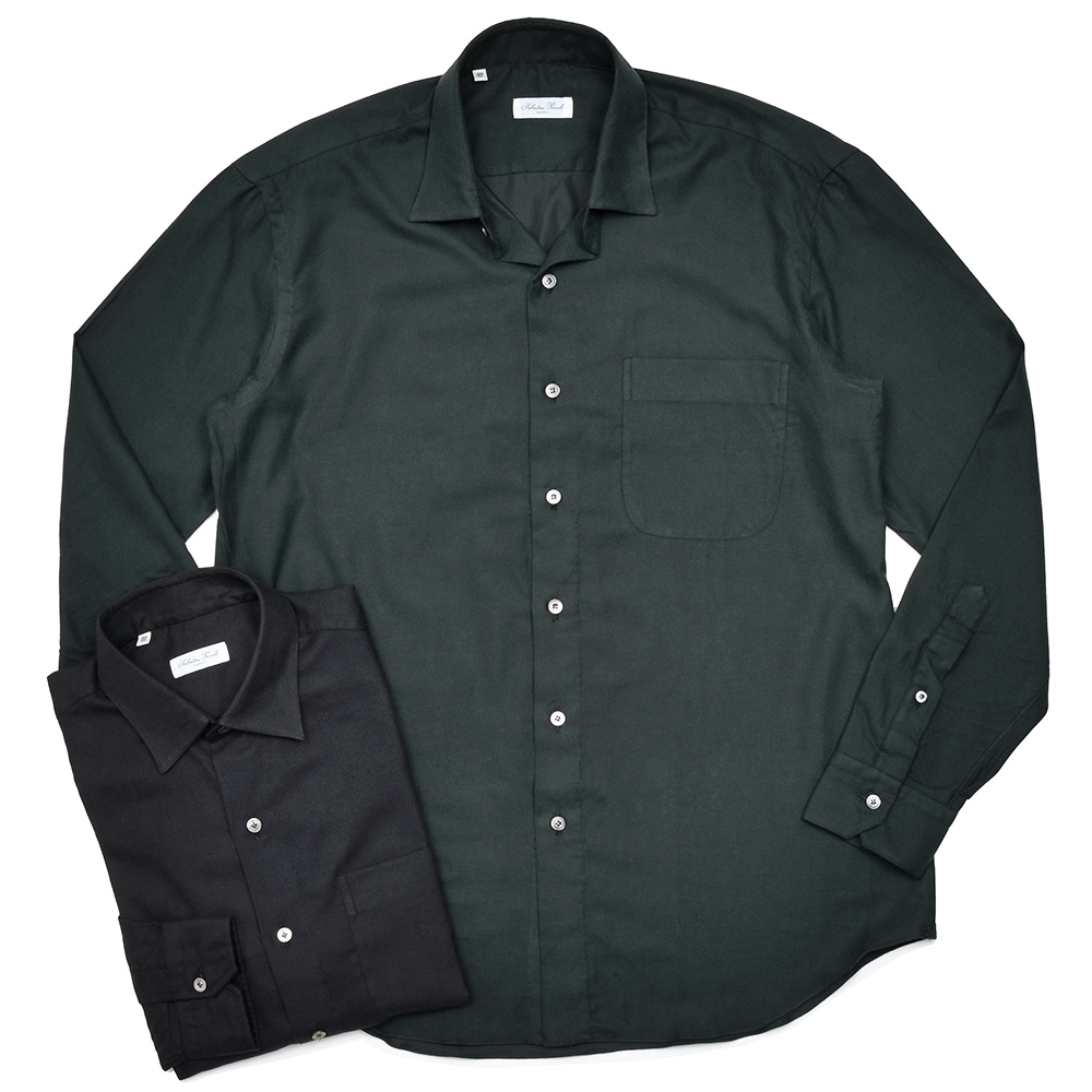 Salvatore Piccolo(サルヴァトーレ ピッコロ)<br>ALBERTO コットン ライトフランネル レギュラーカラーシャツ 31042003025