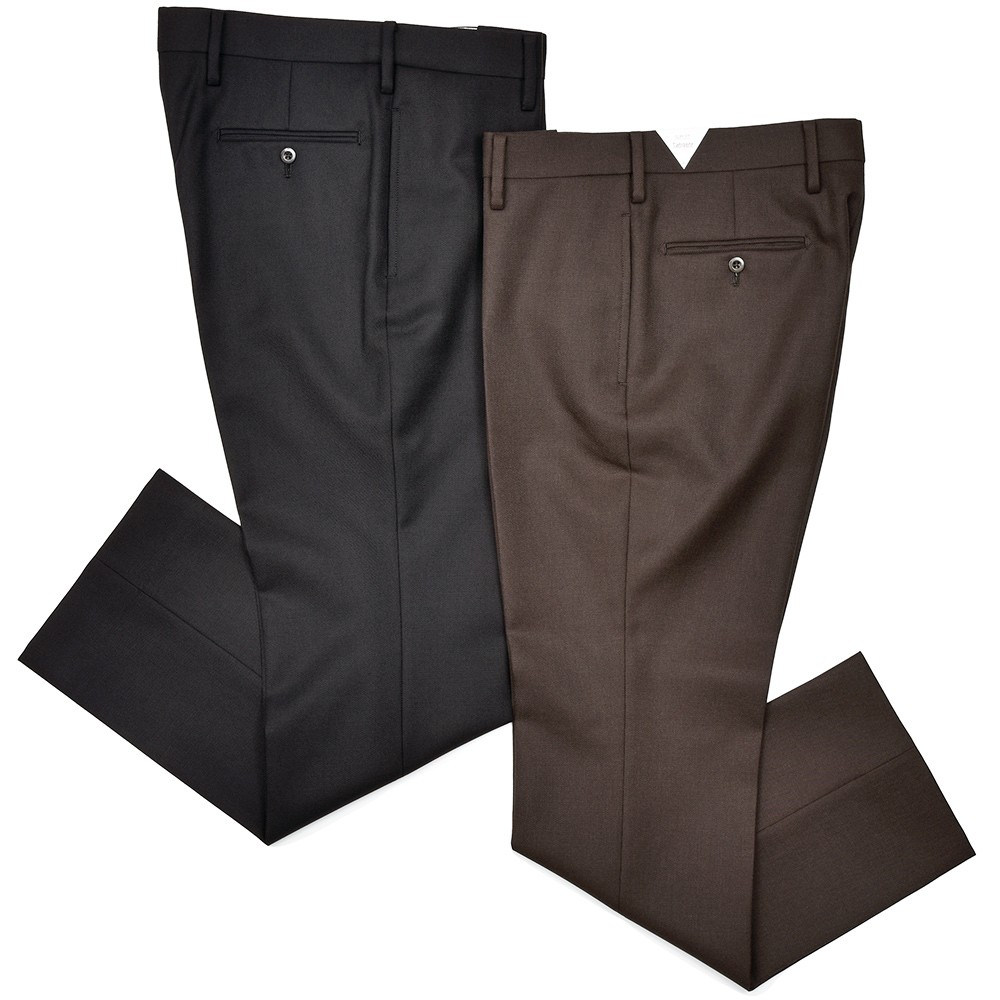 Tangent(タンジェント)<br>PEPE ぺぺ ウール サージ ノープリーツ ストレートパンツ TAN024° 33042002146