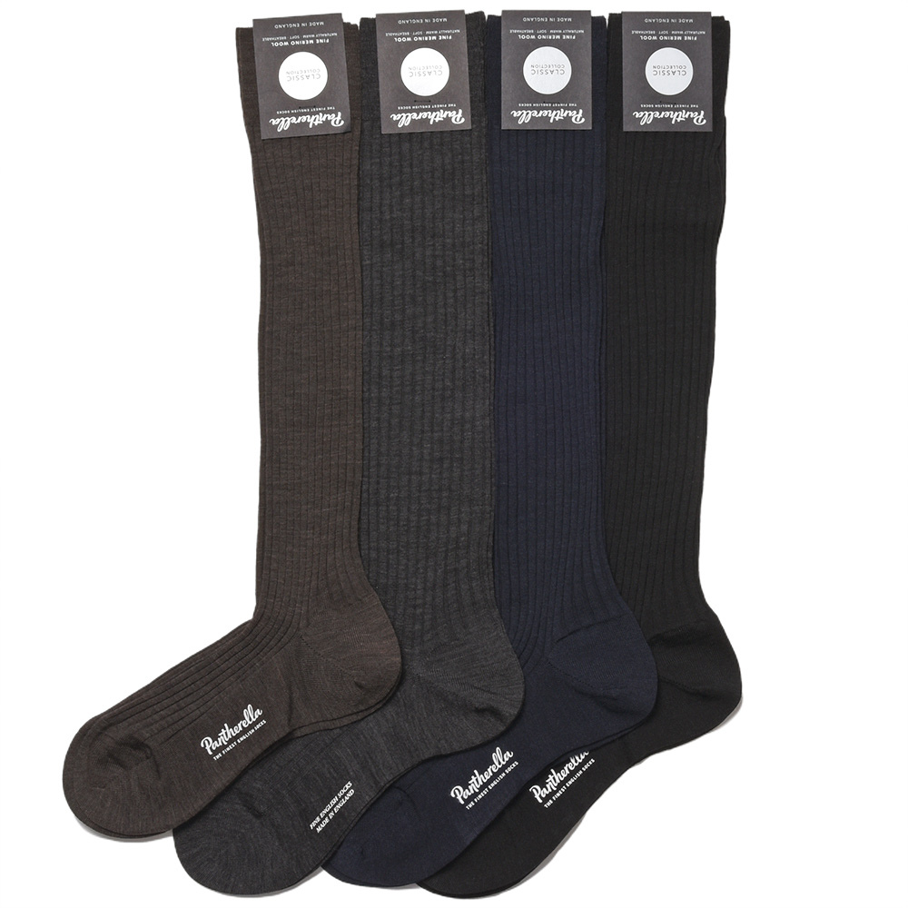 Pantherella(パンセレラ)<br>LABURNUM メリノウール ナイロン リブ ホーズ 6796 38042002040