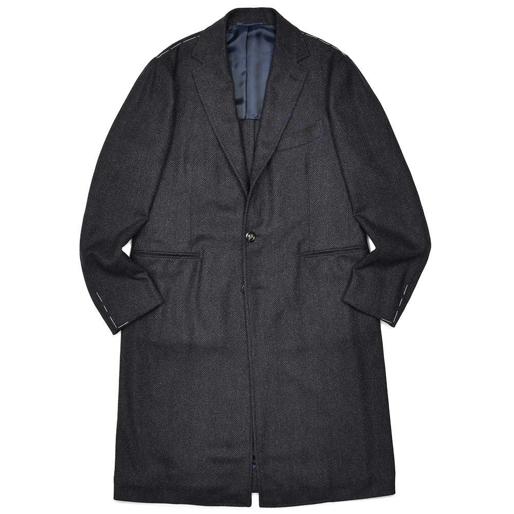 STILE LATINO(スティレ ラティーノ)<br>EOLO ヴェージンウール カシミヤ ヘリンボーン シングル3Bチェスターコート 34142004025