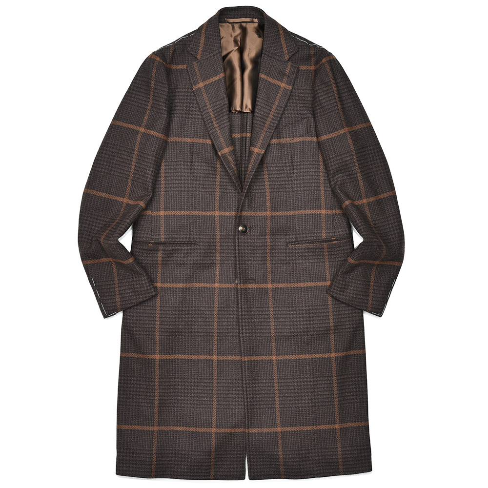STILE LATINO(スティレ ラティーノ)<br>EOLO エスコリアルウール グレンチェック ウインドウペーン シングル3Bチェスターコート 34142003025