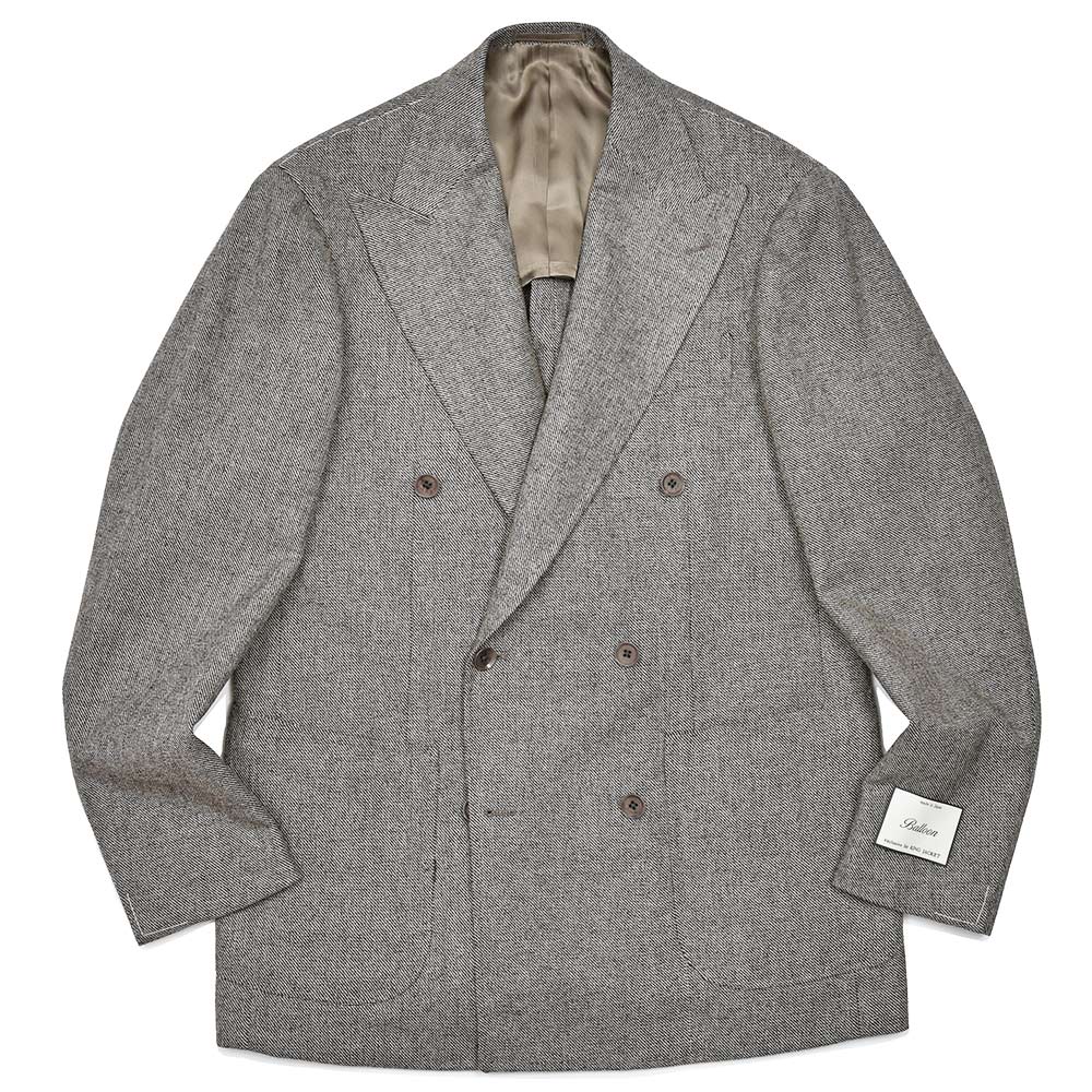 RING JACKET(リングヂャケット)<br>Balloon バルーン ウール シルク シャークスキン ダブル6Bジャケット NO-304F 37042010028