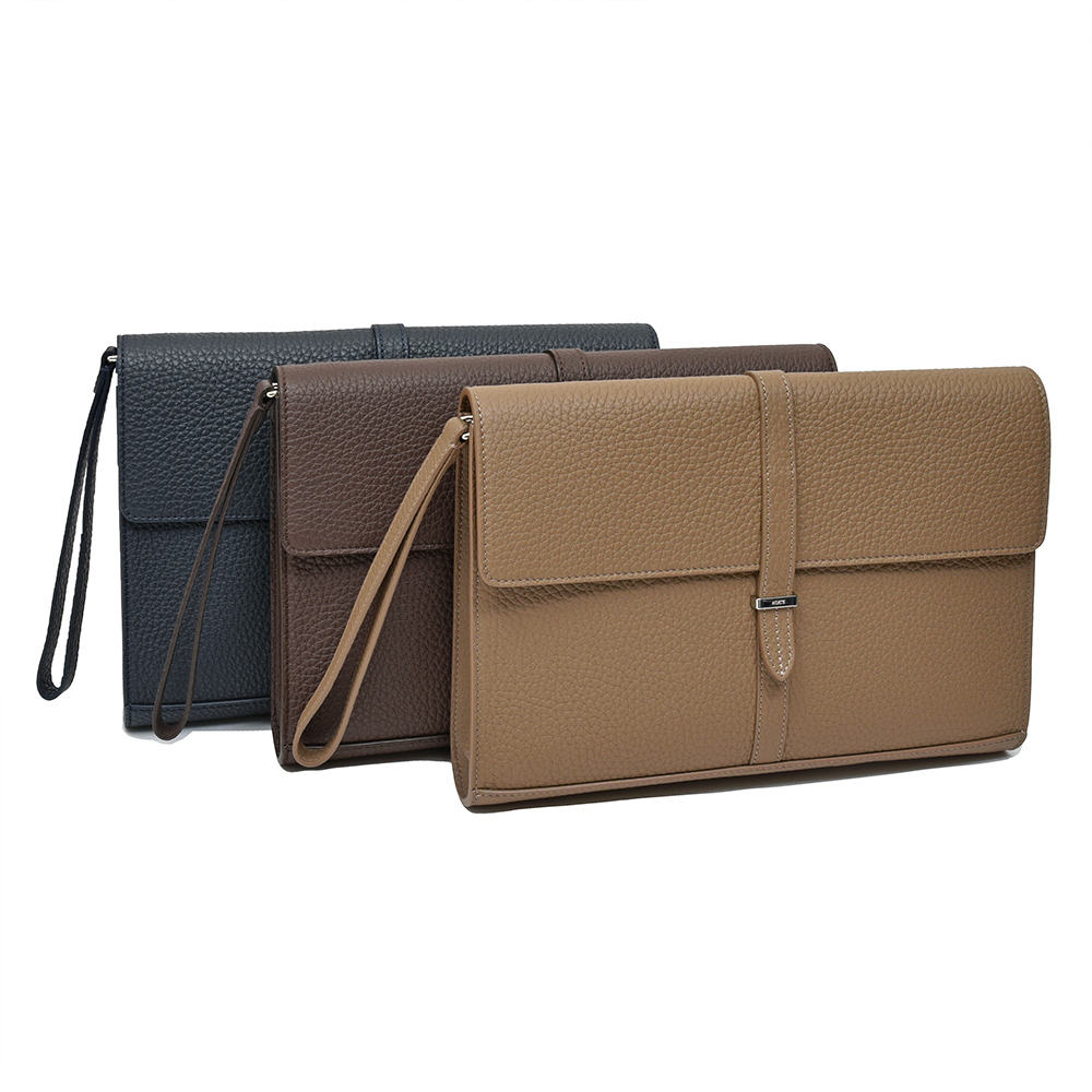 ACATE(アカーテ)<br>BREVA2 ブレバ2 カーフ シュリンクレザー ストラップ クラッチバッグ 38446004211