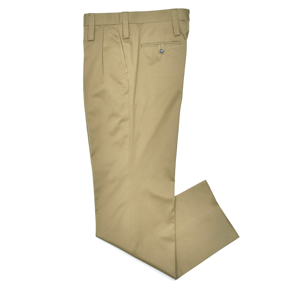 Fumiya Hirano THE TROUSERS(フミヤヒラノ トラウザーズ)<br>Brisbane Moss コットン ツイル 2インプリーツ パンツ DAVIS 33051001182