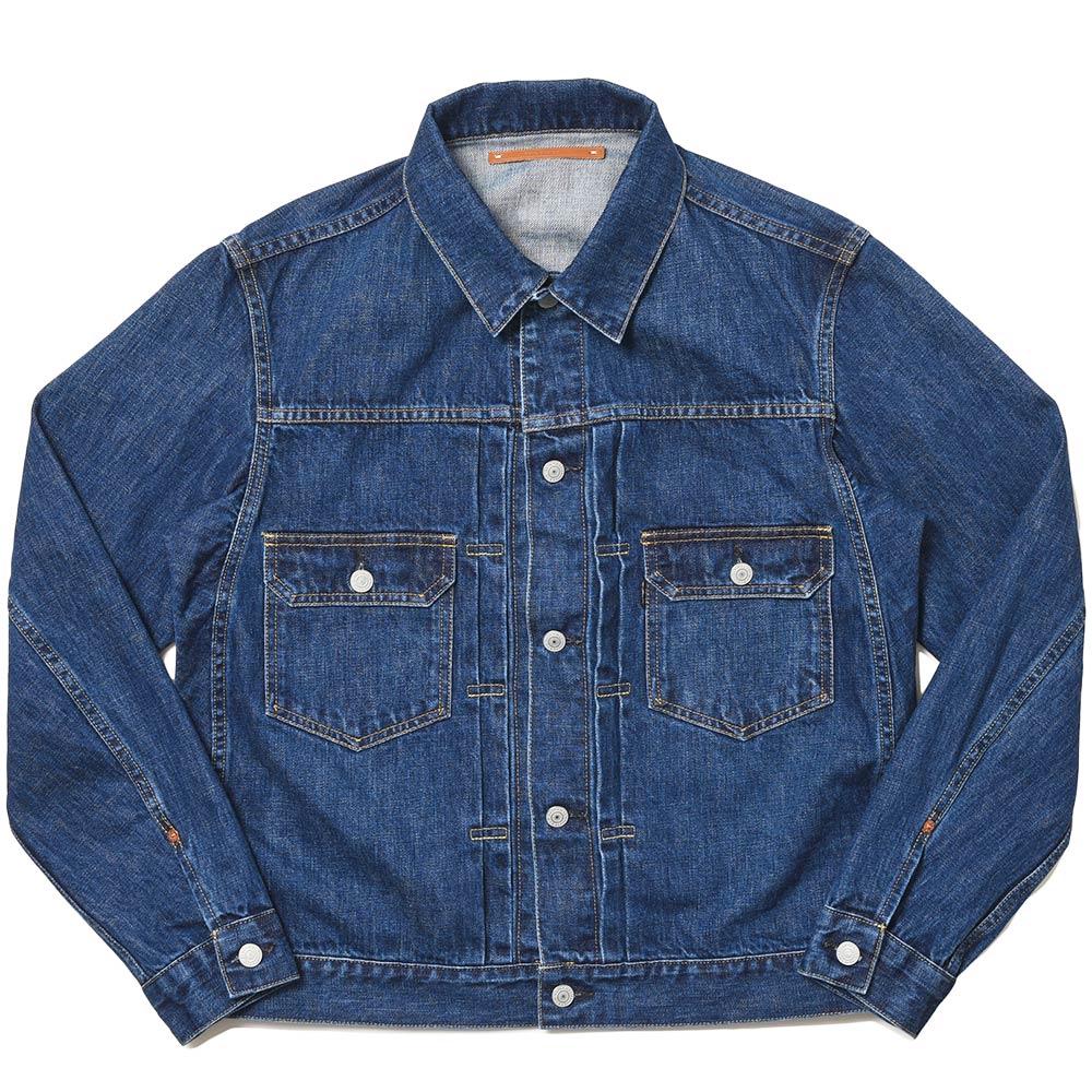 SCYE BASICS(サイベーシックス)<br>セルビッジデニム ユーズドウォッシュ ピボットスリーブ 2ndタイプ Gジャン トラッカージャケット 34051000195