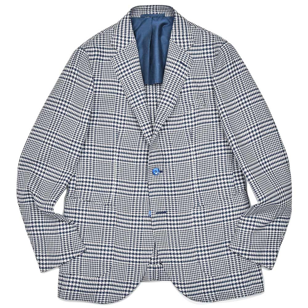 SIPARIO by STILE LATINO(シパーリオ バイ スティレ ラティーノ)<br>FLAVIO コットンヴァージンウールポリウレタン グレンチェック シングル2Bジャケット 37051007025