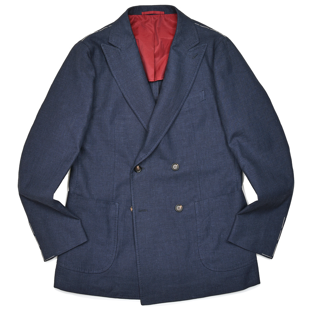 SIPARIO by STILE LATINO(シパーリオ バイ スティレ ラティーノ)<br>FLAVIO リネン コットン ダブル4Bジャケット 37051003025