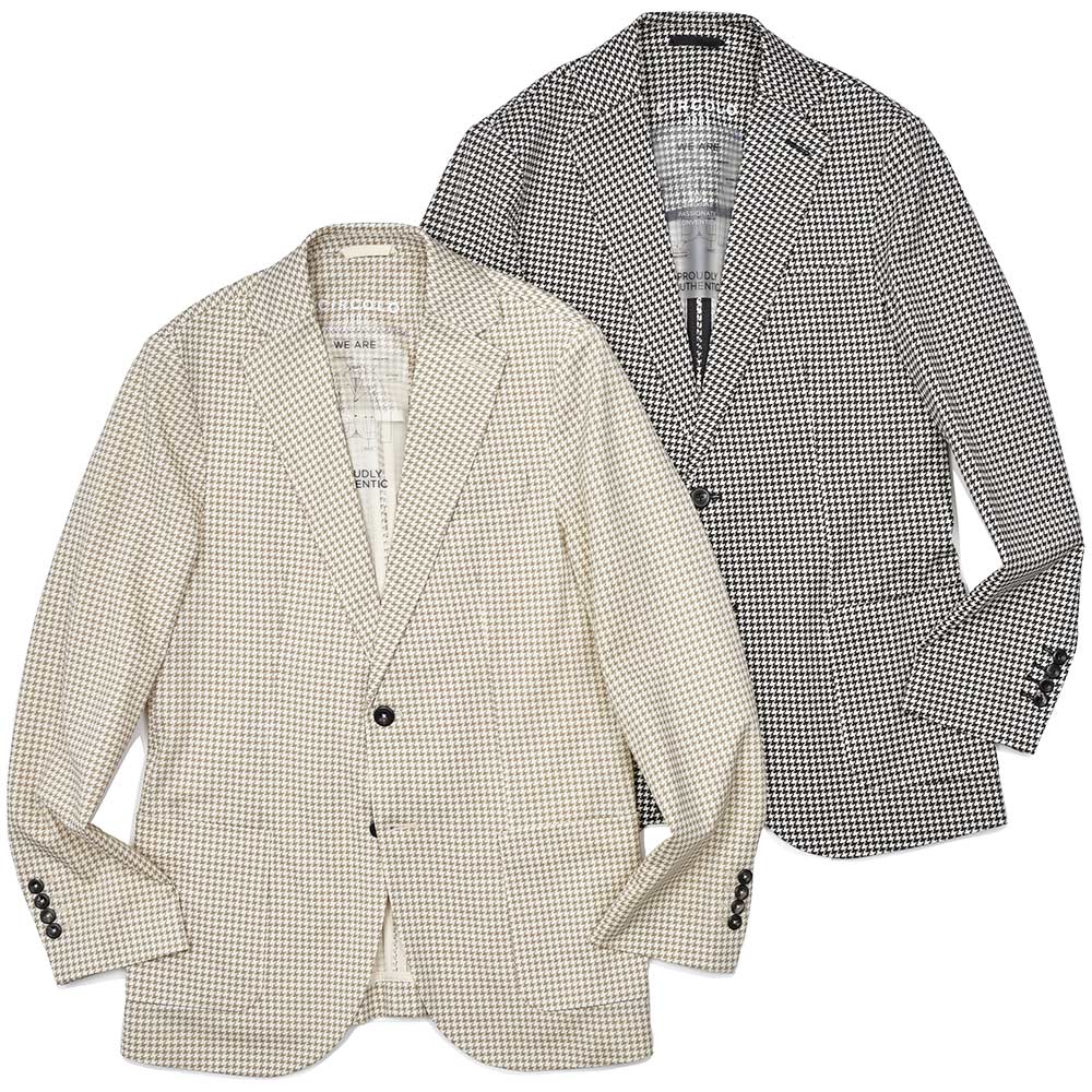 CIRCOLO 1901(チルコロ1901)<br>コットン ストレッチ プレミアムピケ 鹿の子ジャージー ハウンドトゥース シングル2Bジャケット 37051001109