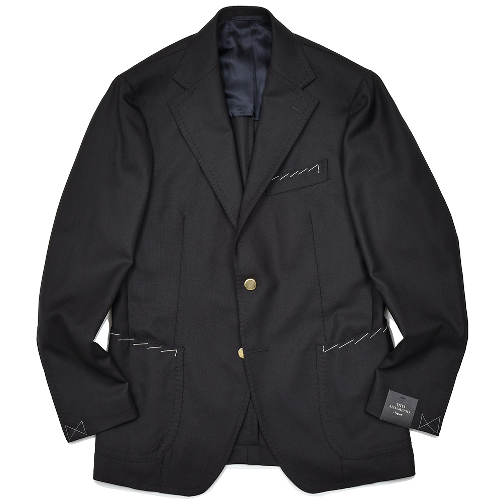 TITO ALLEGRETTO(ティト アレグレット)<br>ヴァージンウール ホップサック ゴールドメタルボタン シングル3Bジャケット 37055003142