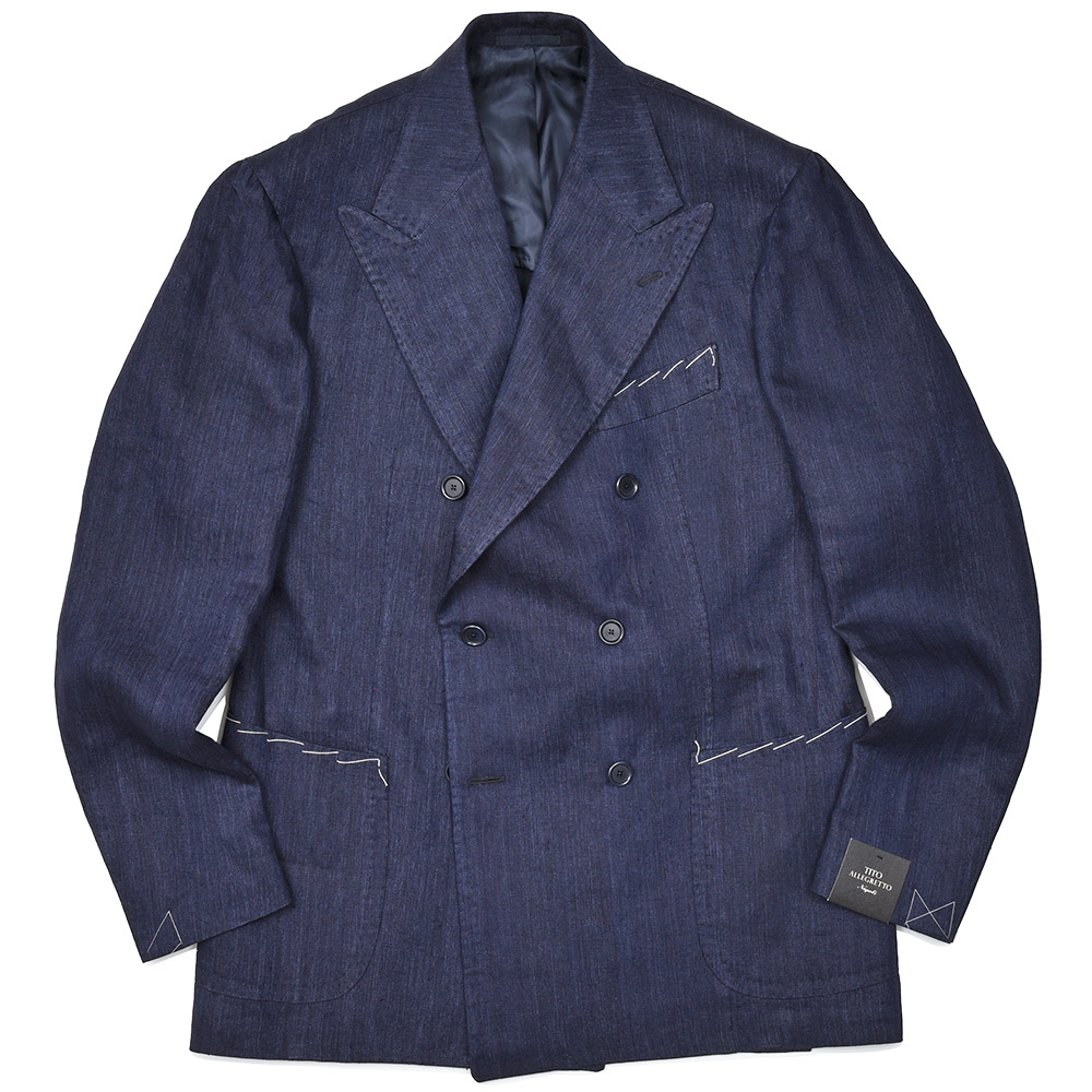 TITO ALLEGRETTO(ティト アレグレット)<br>リネン ヘリンボーン ダブル6Bジャケット 37055002142