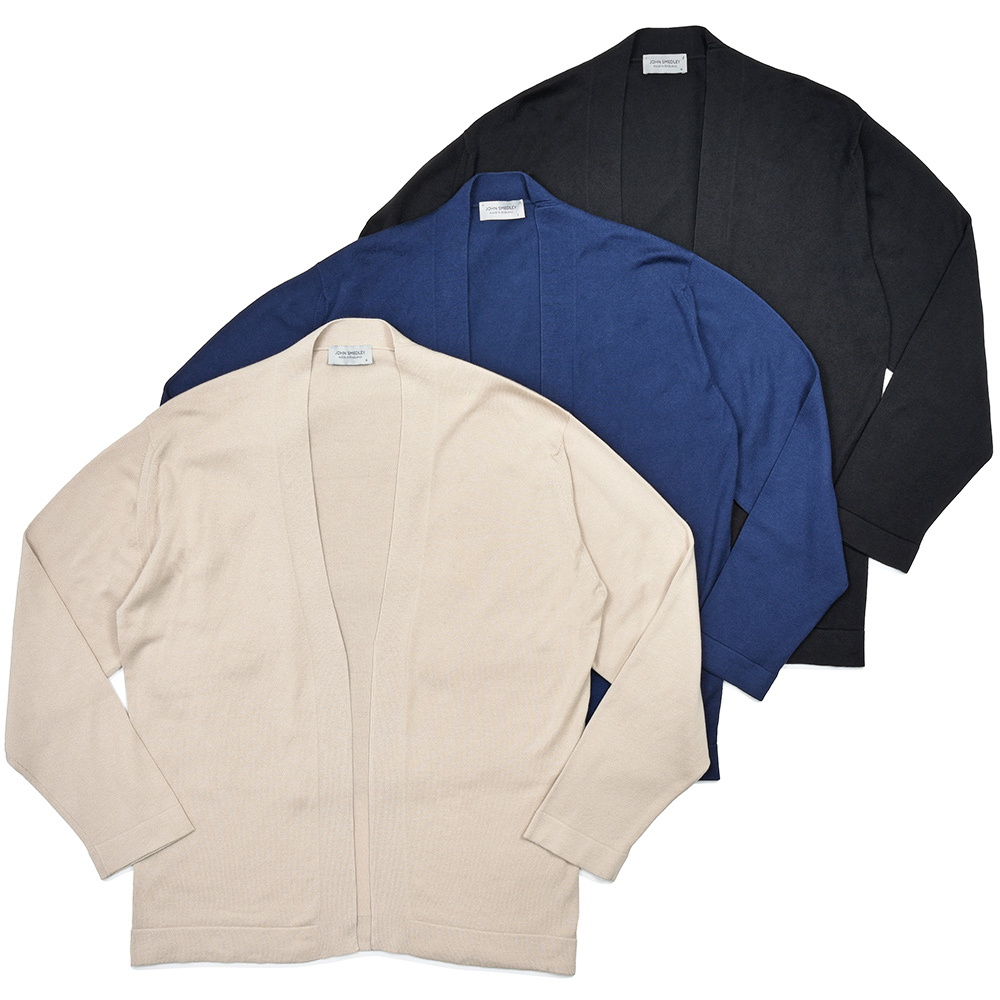 JOHN SMEDLEY(ジョンスメドレー)<br>S4680 シーアイランドコットン 24ゲージ ボタンレス ニットカーディガン 36051005030