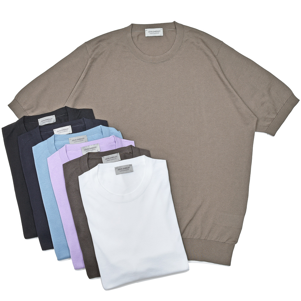 JOHN SMEDLEY(ジョンスメドレー)<br>KEMPTON シーアイランドコットン 30ゲージ クルーネック ニット EASY FIT 36051003030
