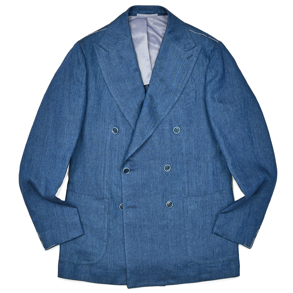 STILE LATINO(スティレ ラティーノ)<br>LEO リネン デニム シングル3Bジャケット 37051000025
