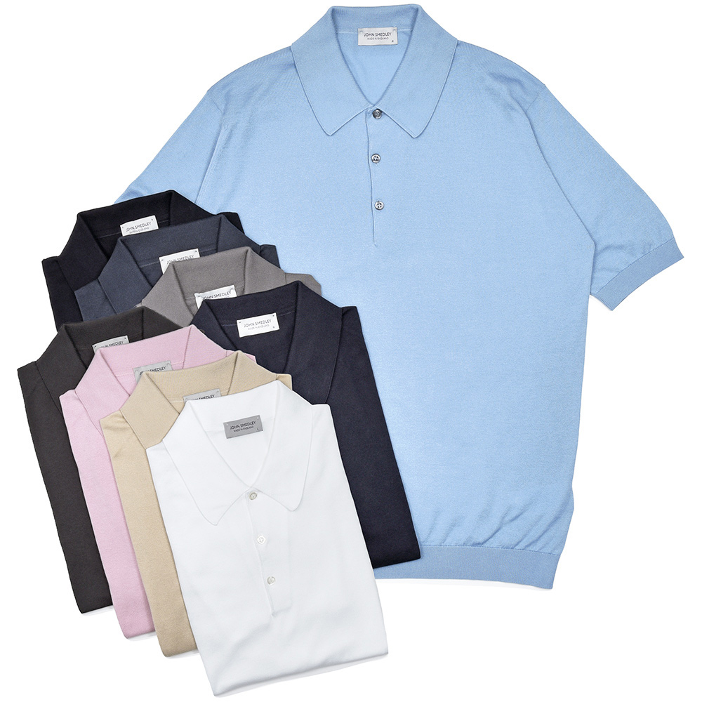 JOHN SMEDLEY(ジョンスメドレー)<br>ISIS シーアイランドコットン 30ゲージ ニット ポロシャツ EASY FIT 36051002030
