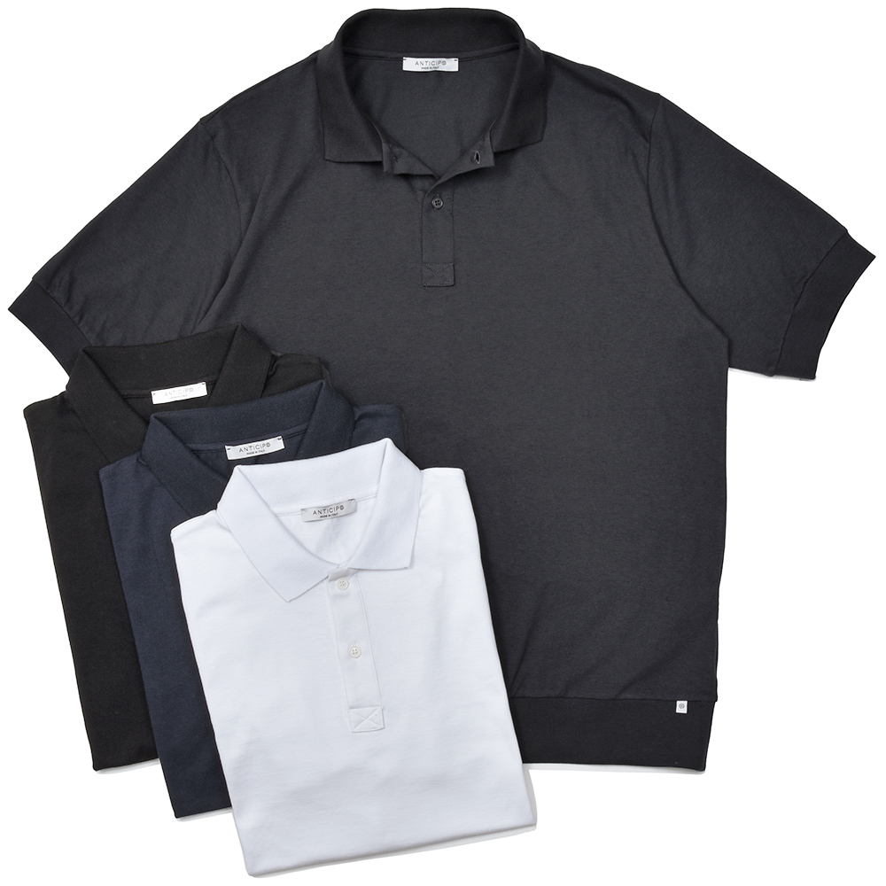 ANTICIPO(アンティーチポ)<br>NEBBIOLO POLO ネッビオーロポロ スムースコットン ポロシャツ カットソー 32151001117