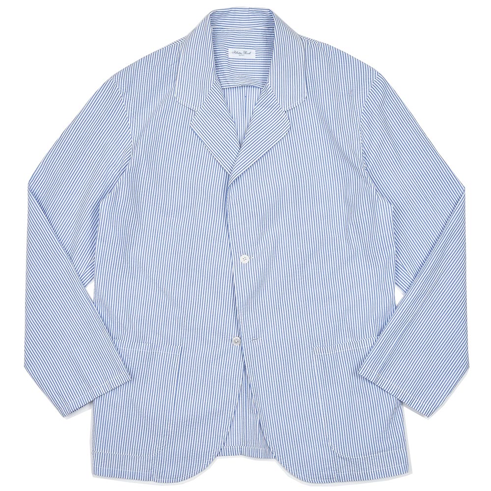 Salvatore Piccolo(サルヴァトーレ ピッコロ)<br>GIACCA CHIAIA コットン シアサッカー ストライプ シングル2B シャツジャケット 31051010025