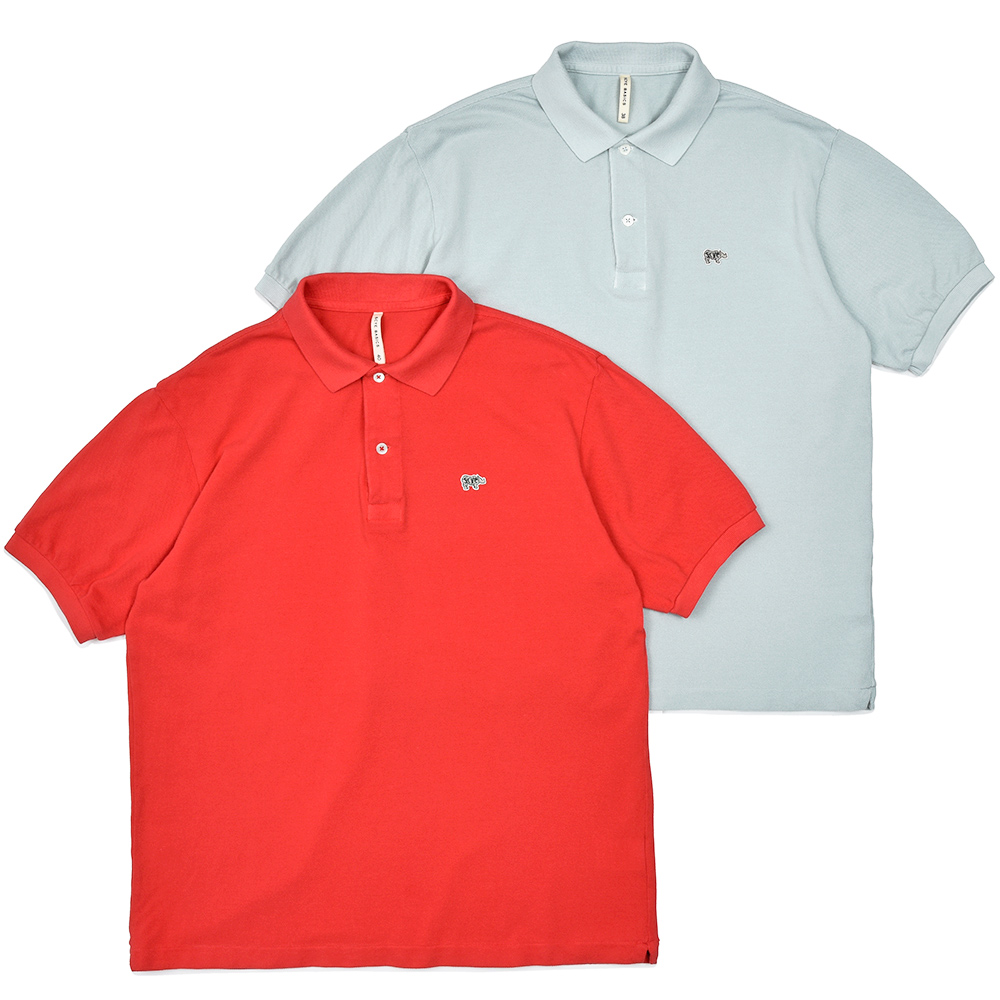 SCYE BASICS(サイベーシックス)<br>コットン ピケ 鹿の子 ロゴワッペン ポロシャツ 32151002195