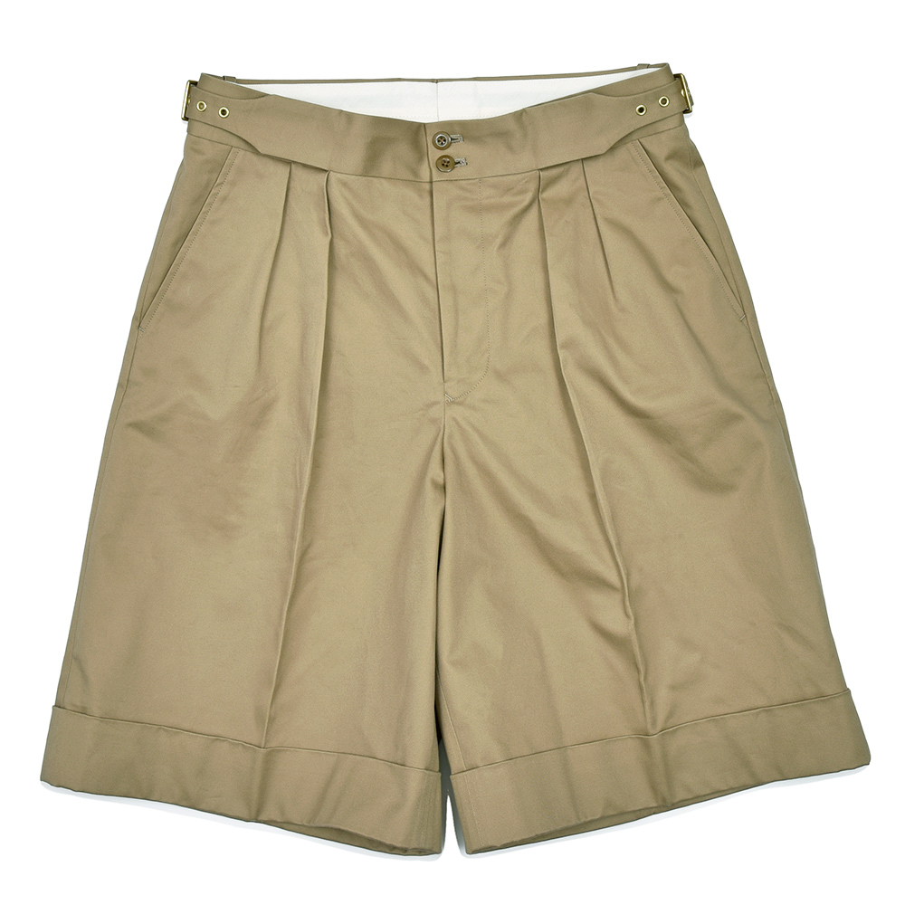 SCYE BASICS(サイベーシックス)<br>コットン チノ 2プリーツ グルカショーツ 33151000195