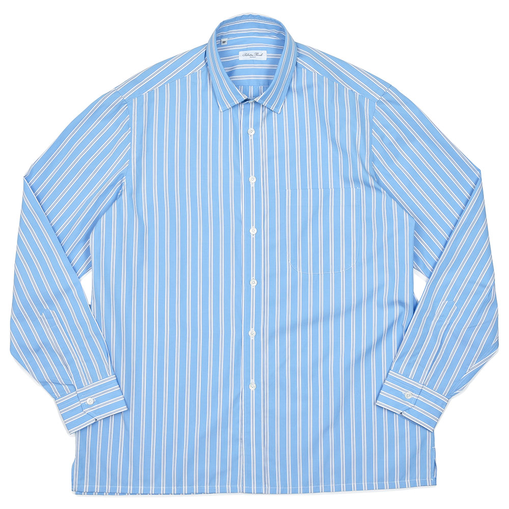 Salvatore Piccolo(サルヴァトーレ ピッコロ)<br>TAHITI コットン ストライプ ショートポイントカラーシャツ