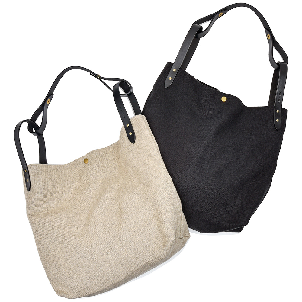 STEVE MONO(スティーブ モノ)<br>Sack2 Medium リネン×カーフスキン 2WAY ショルダーバッグ 38451000229