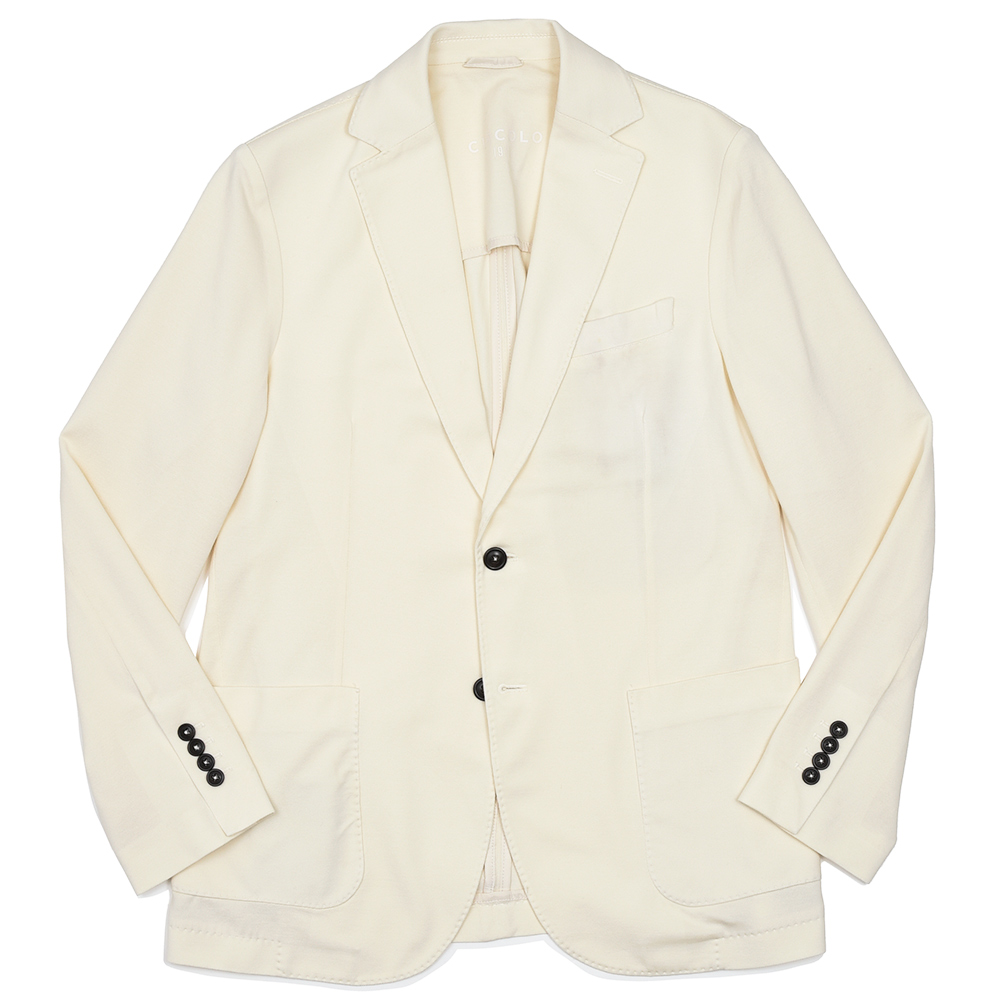 CIRCOLO 1901(チルコロ1901)<br>コットン ストレッチ プレミアムピケ 鹿の子ジャージー セットアップ対応 シングル2Bジャケット 37055003109