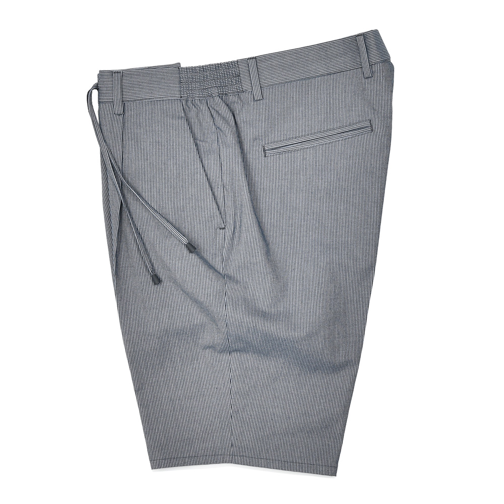 giab's ARCHIVIO(ジャブス アルキヴィオ)<br>MAGNIFICO コットン ポリエステル ストレッチ ストライプ ドローコード 1プリーツ ショートパンツ WH13 33151002117