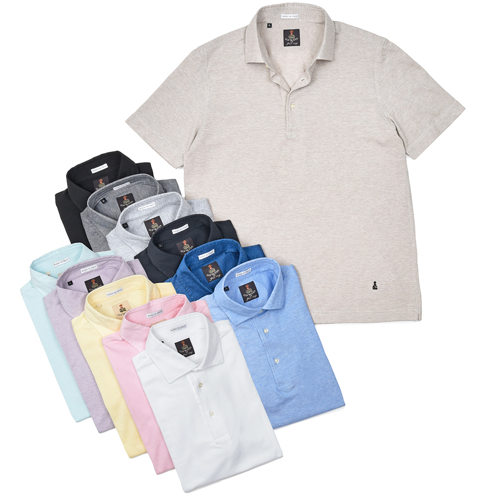 GUY ROVER(ギローバー)<br>guji/ring別注 ウォッシュドコットン 鹿の子 半袖 ポロシャツ 32151000027