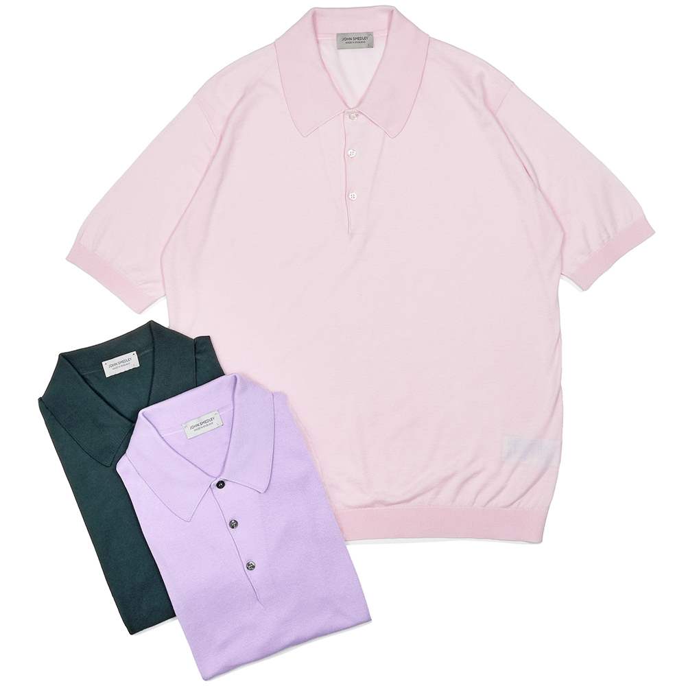 JOHN SMEDLEY(ジョンスメドレー)<br>ISIS シーアイランドコットン 30ゲージ ニット ポロシャツ EASY FIT 36055000030
